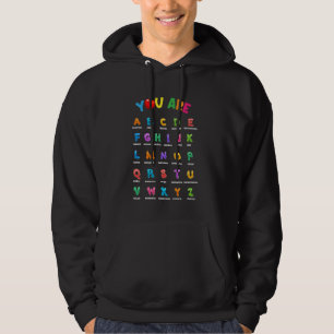 Moletom Você é alfabeto das letras Aprenda ABCs - Lendo Te
