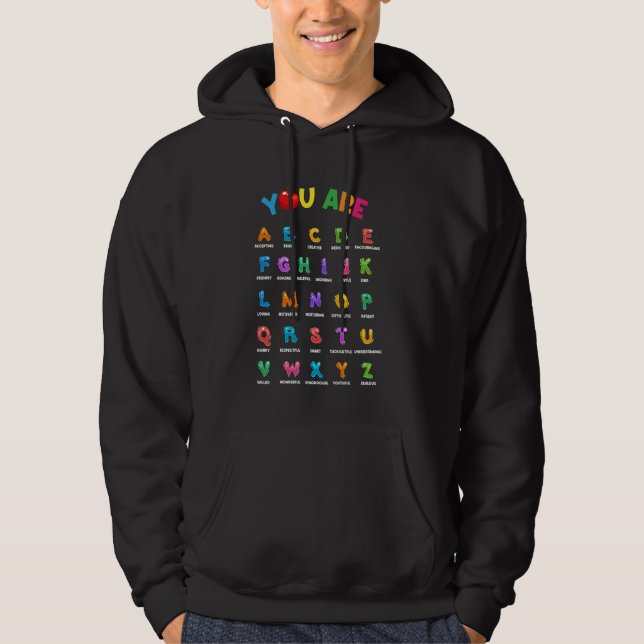 Moletom Você é alfabeto das letras Aprenda ABCs - Lendo Te (Frente)