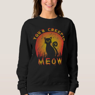 Moletom Você Está Me Assustando Gato de Halloween