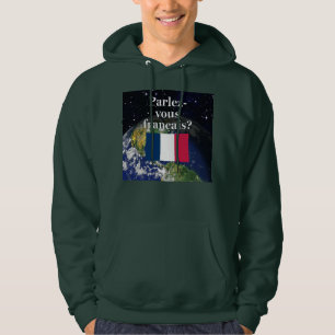 Moletom Você fala o francês? em francês. Bandeira & ter