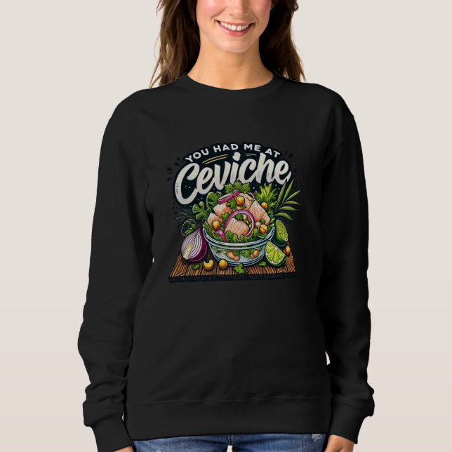 Moletom Você me pegou no Ceviche Peixe Limão Onion Amor (Frente)