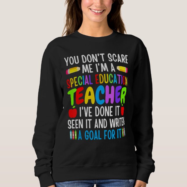 Moletom Você não me assusta Eu sou um professor de educaçã (Frente)