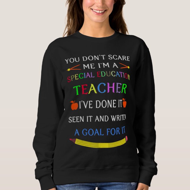 Moletom Você não me assusta Eu sou um professor de educaçã (Frente)
