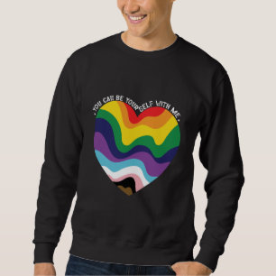 Moletom Você Pode Ser Você Mesmo Comigo LGBT Transgênero G