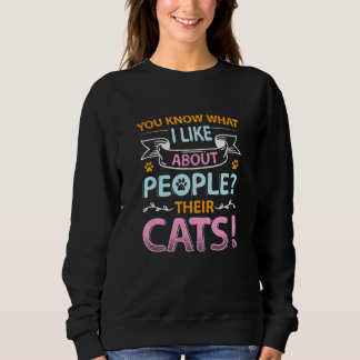 Moletom Você Sabe o Que Eu Gosto nas Pessoas São Gatos