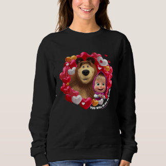 Moletom Você será meu Valentine Masha e o Urso