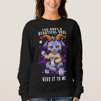 Moletom Você Tem Uma Linda Alma Satânica Baphomet Hallowee