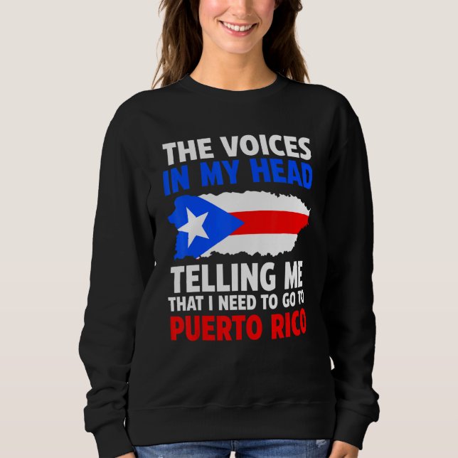 Moletom voices in head telling Puerto rico Puerto rican Pu (Frente)