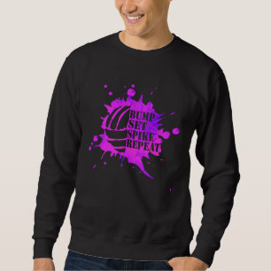 Moletom Volei Feminino Rosa Roxo Salpico de Tinta Ótimo