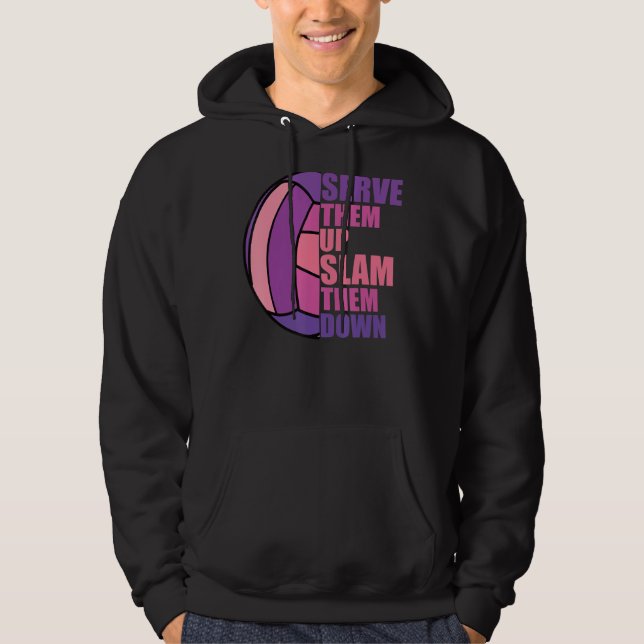 Moletom Voleibol Os Serve Para Derrubar O Voleibol (Frente)