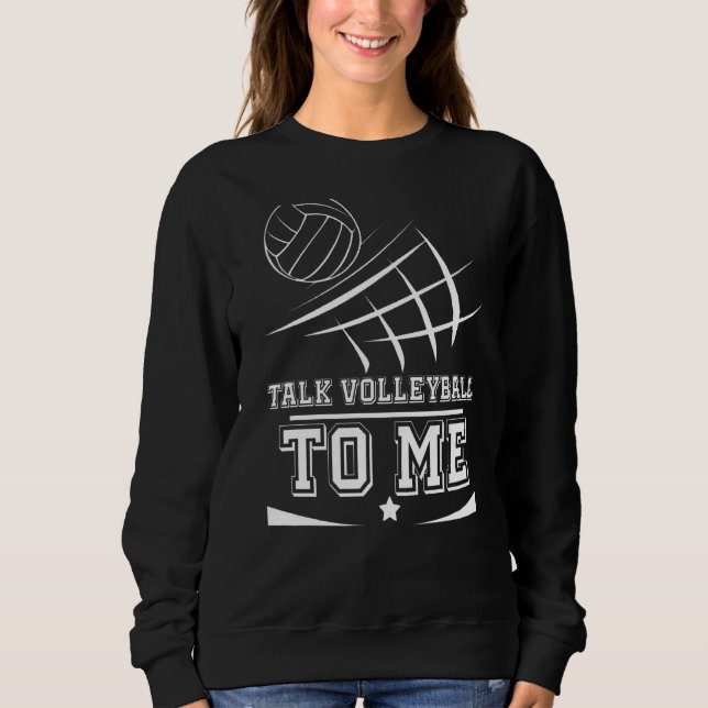Moletom Voleibol Para Homens E Mulheres Conversa Voleibol  (Frente)