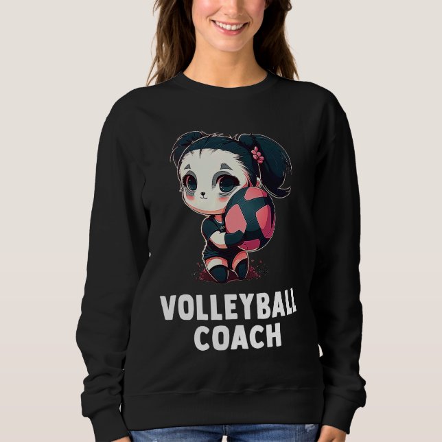 Moletom Volleyball Coach Panda Girl  Panda Girl Volleyball (Frente)