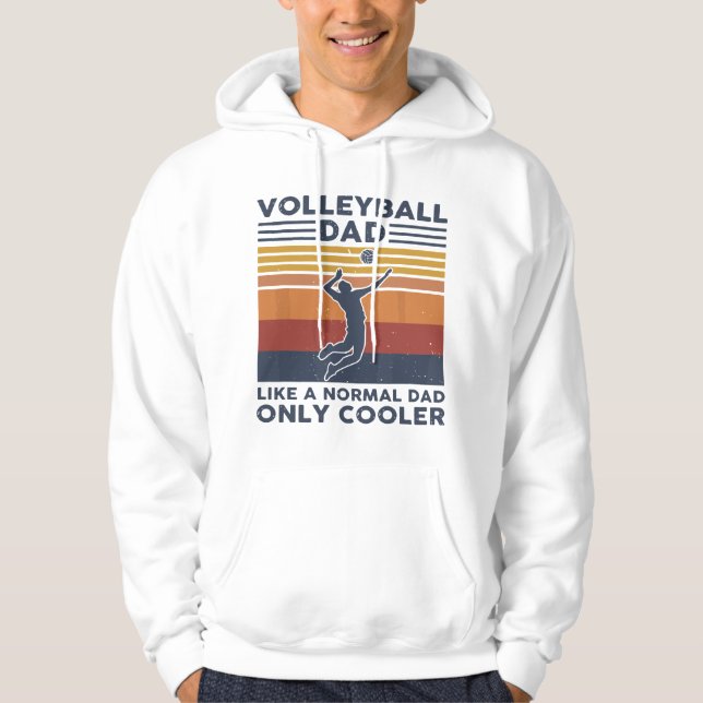 Moletom Volleyball Dad Like A Normal Dad Only Cooler Vinta (Frente)