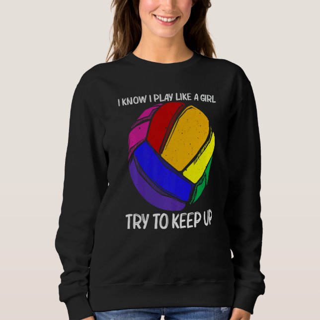 Moletom Volleyball For Girls Women Volleyball Sport Player (Frente)