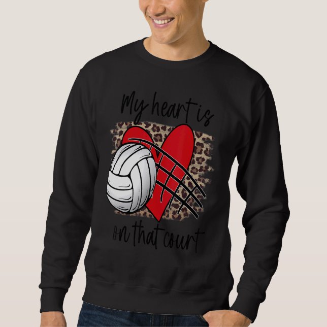 Moletom Volleyball My Heart is on that Court Leopard Volle (Frente)