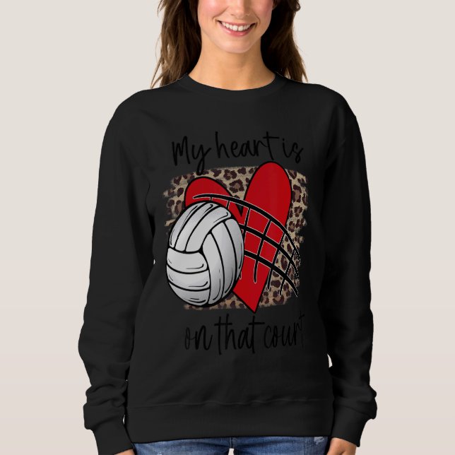 Moletom Volleyball My Heart is on that Court Leopard Volle (Frente)