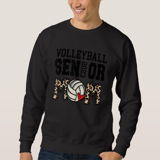 Moletom Volleyball Senior Mom 2023 Volleyball Mom Graduati (Frente)