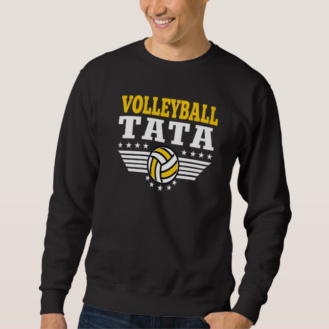 Moletom Volleyball Tata Retro Volleyball Father Player (Frente)