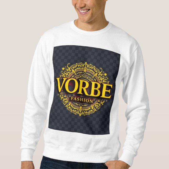 Moletom VORBE Fashion Premium Monograma Dourado Raglan T-S (Frente)