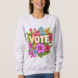Moletom VOTAÇÃO Camisola Amarela Floral