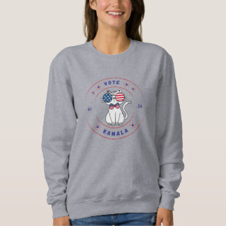 Moletom Vote Kamala 2024 Cat T-Shirt