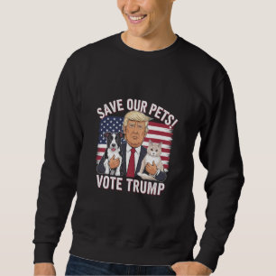 Moletom Vote Trump Salve Nossos Animais de Estimação Gatos