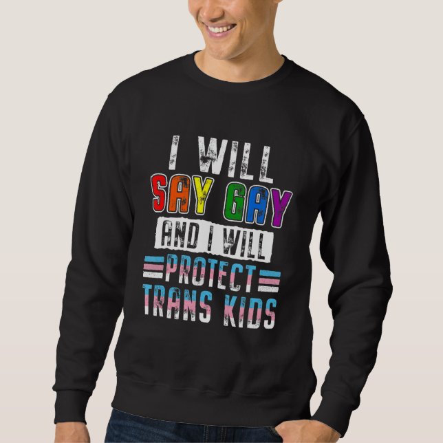 Moletom Vou Dizer Gay E Vou Proteger O Orgulho Da Trans Lg (Frente)