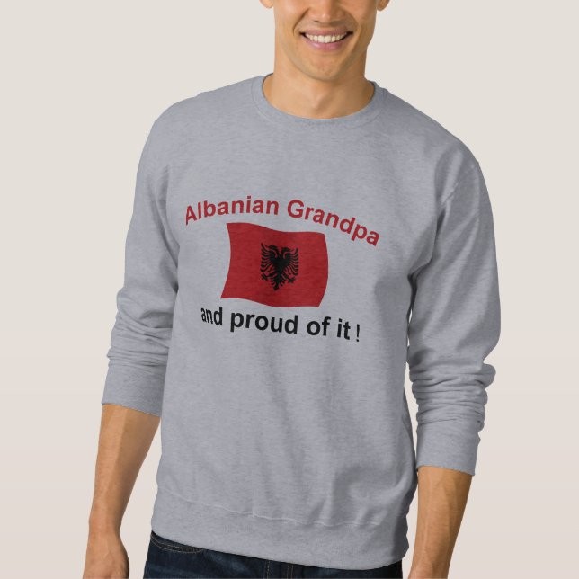Moletom Vovô albanês orgulhoso (Frente)