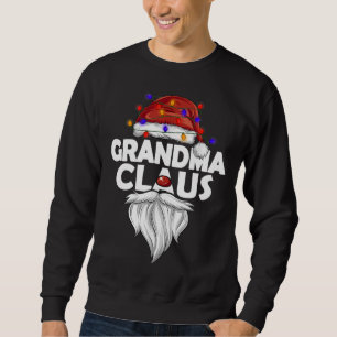 Moletom Vovó Claus Natal Família Pajama Correspondente Xma