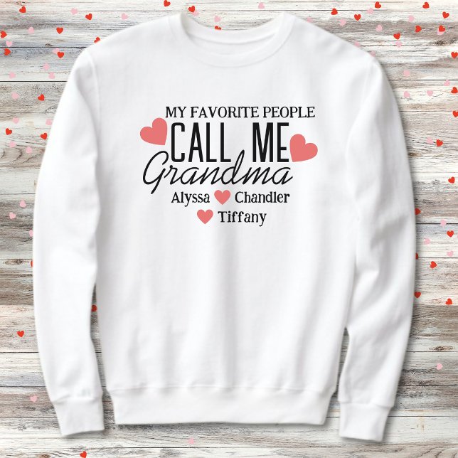 Moletom Vovó com Netos vermelhos (Criador carregado)