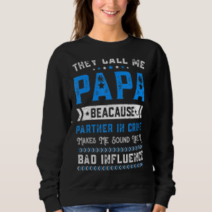 Moletom Vovô Dia de os pais Me Chamam De Parceiro Papa