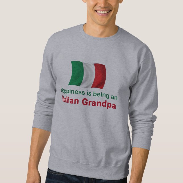 Moletom Vovô italiano feliz (Frente)