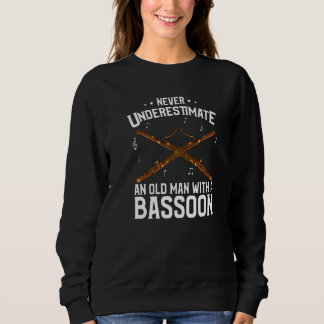 Moletom Vovô Jogador De Bassoon Velho Que Joga Ba