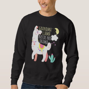 Moletom Vovó Llama Precisa De Um Animal De Drama Cute Llam