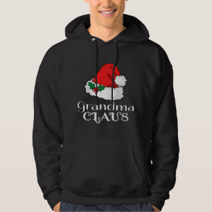 Moletom Vovó Natal Claus Correspondendo Pajama Santa Hat