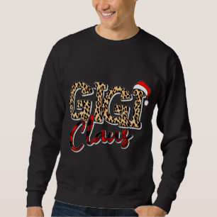 Moletom Vovó Natal Santa Hat Gigi Claus Leopard Buf
