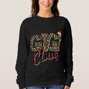 Moletom Vovó Natal Santa Hat Gigi Claus Leopard Buf