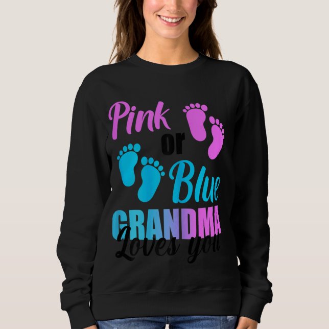 Moletom Vovó Rosa Ou Azul Te Ama (Frente)