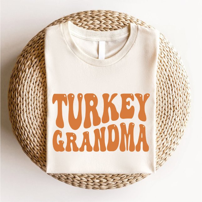 Moletom Vovó Turca Moderna e Elegante Ação de Graças (Turkey Grandma Modern Elegant Thanksgiving Sweatshirt)