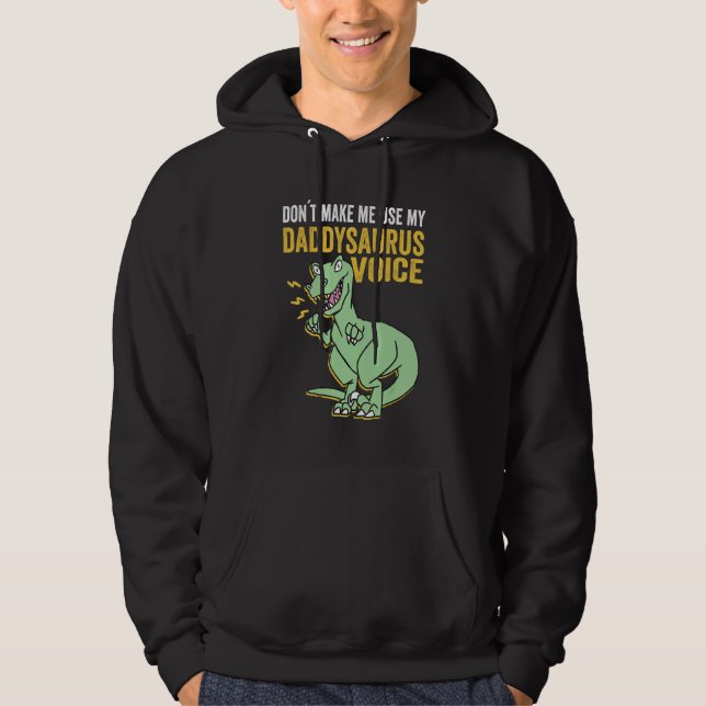 Moletom Voz do Daddysaurus para Homens Trex Pai Saurus Pai (Frente)