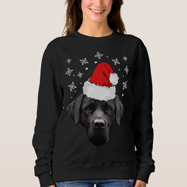 Moletom Vozes de Natal Black Labrador Retriever Cog (Frente)