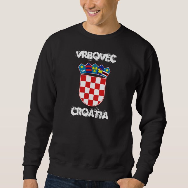 Moletom Vrbovec, Croácia com casaco de armas (Frente)