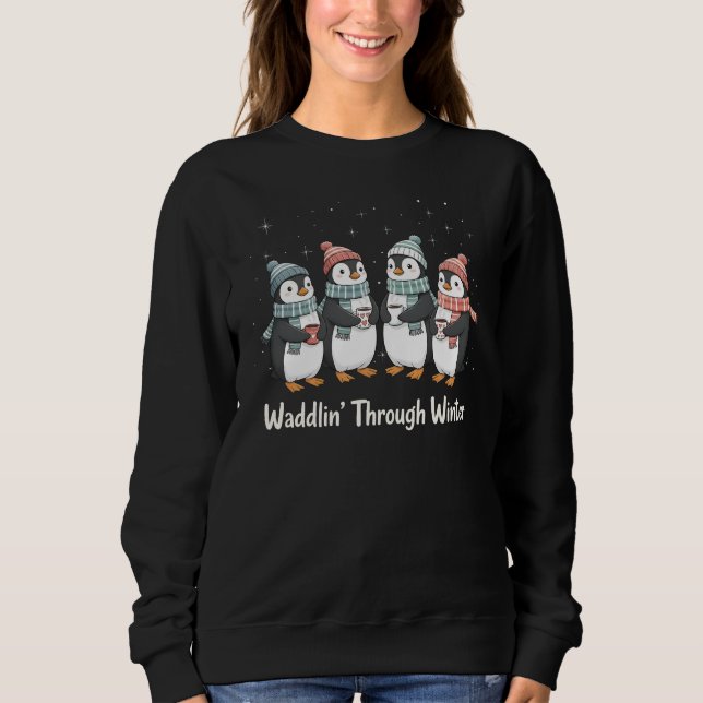 Moletom Waddlin’ Through Winter – Penguin Friends (Frente)