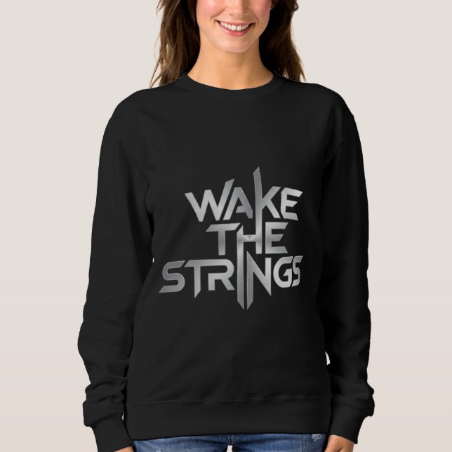 Moletom Wake The Strings – Music Typography (Frente)