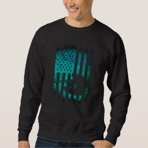 Moletom Wakeboard American Flag Wakeboarder Wakeboard