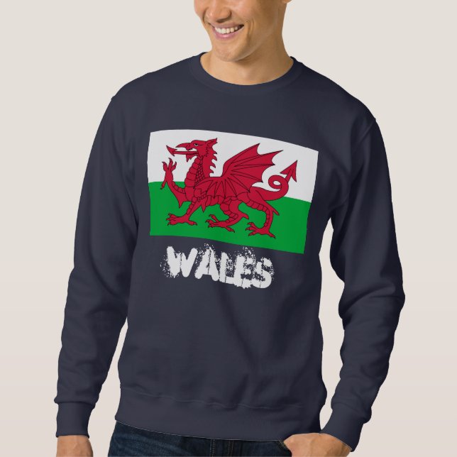 Moletom Wales com bandeira de Galês (Frente)
