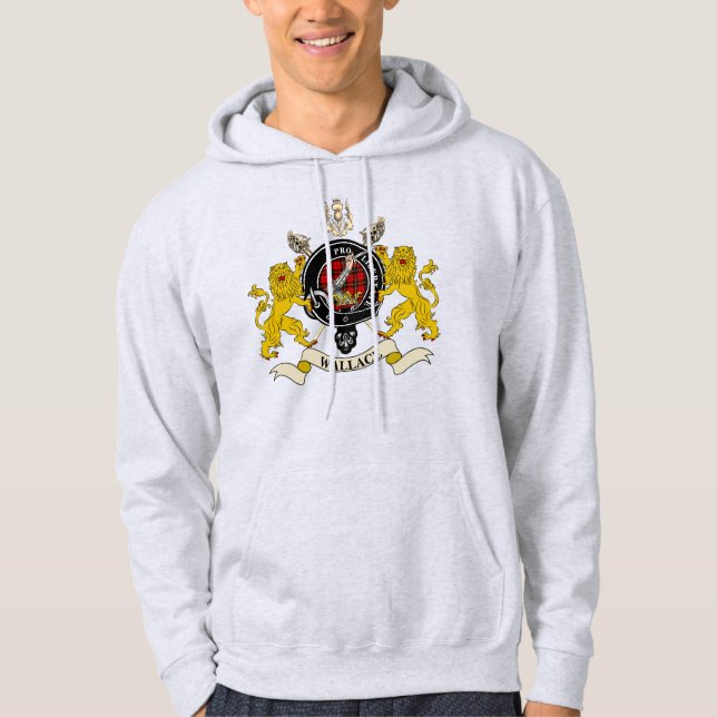 Moletom Wallace Clan Crachá Tartan & Swords Hoodie (Frente)
