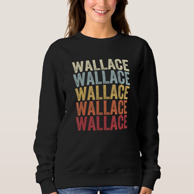Moletom Wallace Pennsylvania Wallace PA Retro Vintage Text (Frente)