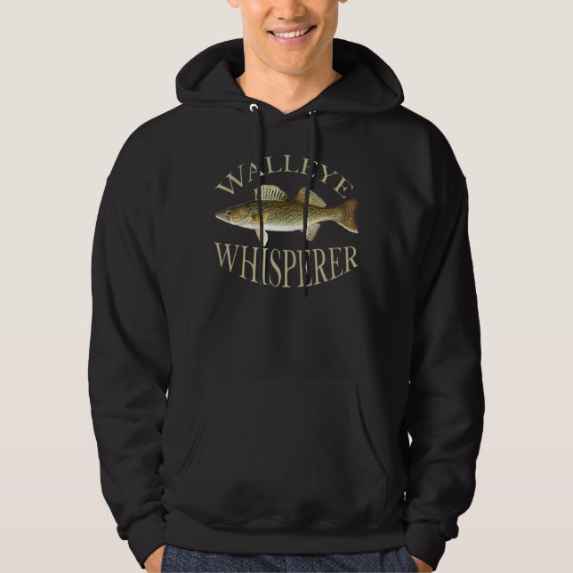 Moletom Walleye Whisperer Fish Illustration Art Pescador (Frente)