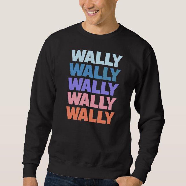 Moletom Wally de Texto Repetido Moderno (Frente)